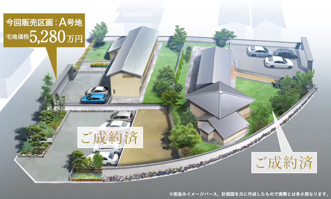 ハートフルコート東生駒 街並み全体イメージパース