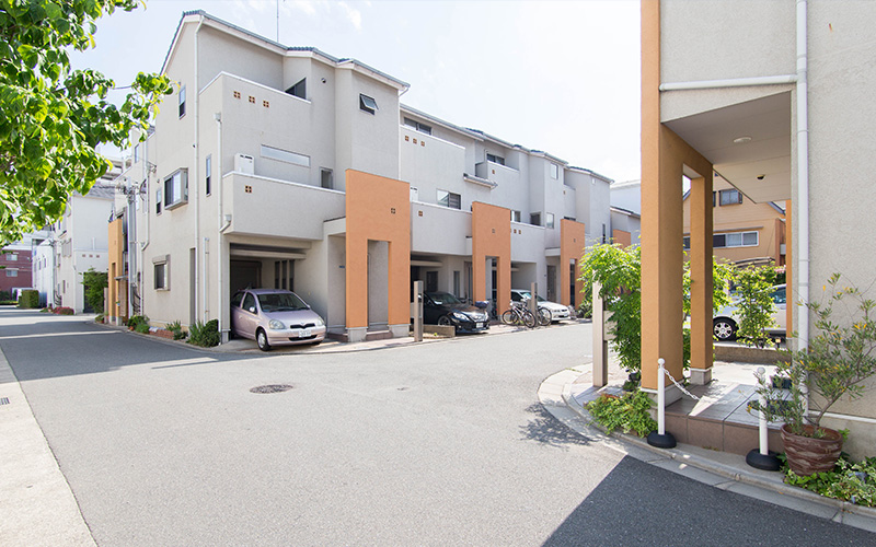 サンアイ住宅の分譲住宅ハートフルコート大東市氷野2期の現地街並み写真